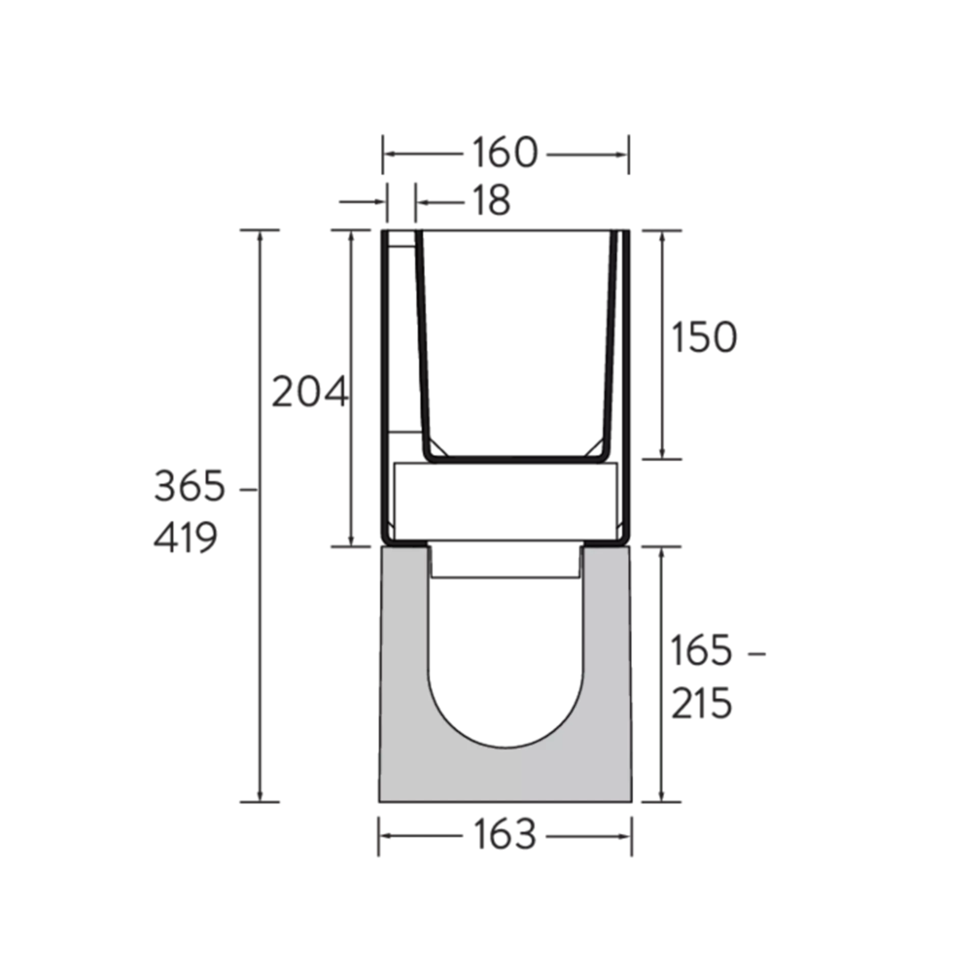 BIRCOplus Schlitz- und Spülkastenaufsätze 4 mm NW 100