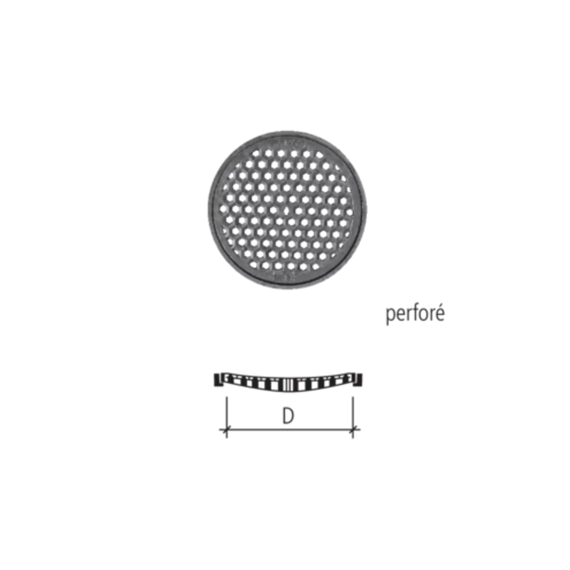 Gussdeckel gelocht