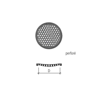 Gussdeckel gelocht