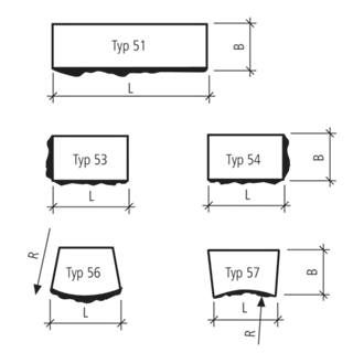 Couvertines de mur PROFILO 1 côté structuré