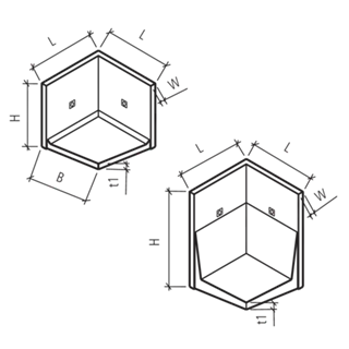 ROZTEC<sup>®</sup> MIDI Winkelplatten Eckelemente glatt