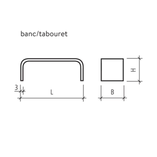 BRAENDI Bank und Hocker light