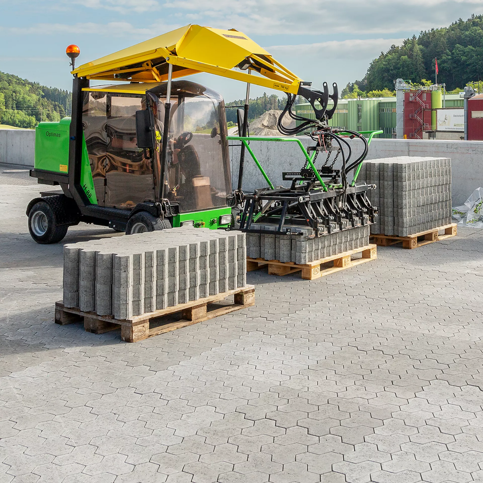 Verlegemaschinen für Verbund- und Pflastersteine