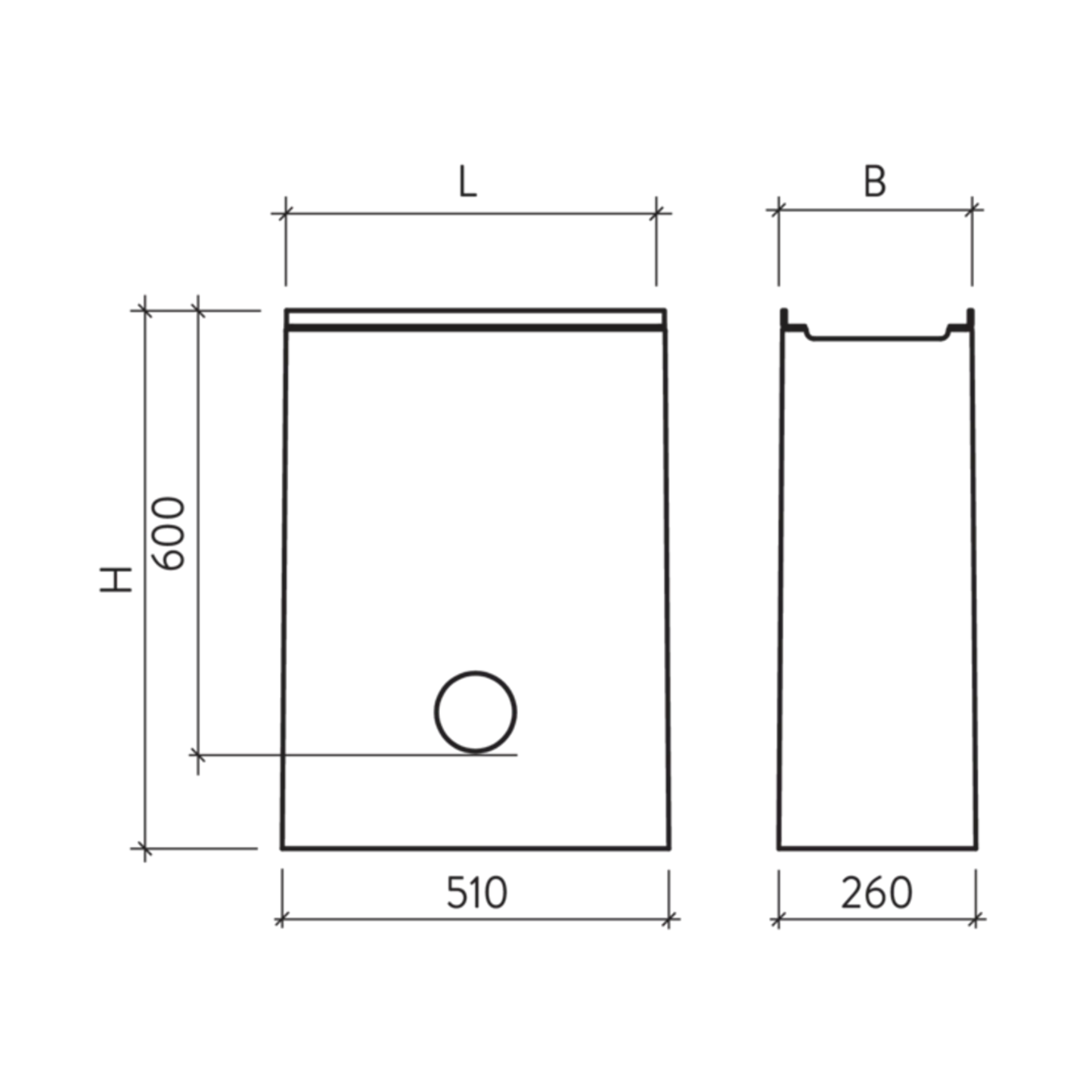 Avaloir dans l'alignement BIRCOsir<sup>®</sup> DN 150