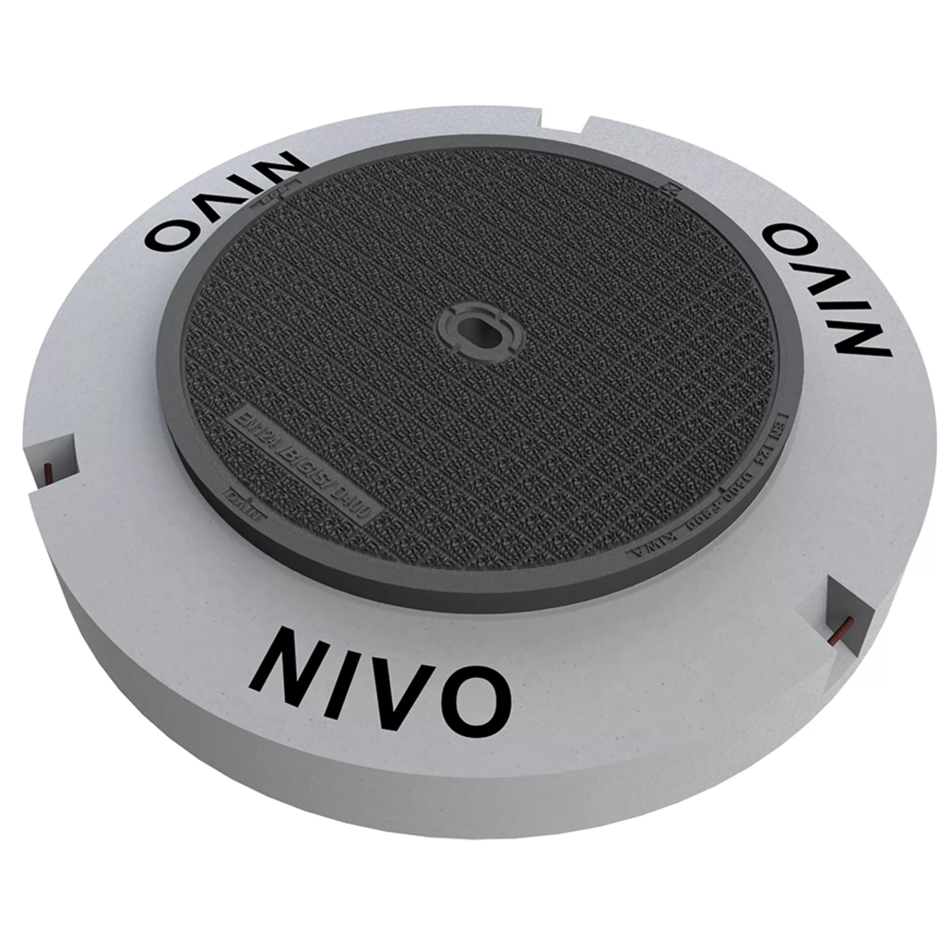 NIVO höhenverstellbare Gussdeckel und Strassenroste mit Beto nrahmen