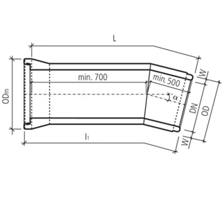 CENTUB<sup>®</sup>-Röser Segmentkrümmer 2 Segmente bewehrt