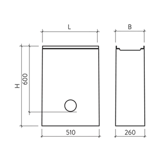 Avaloir dans l'alignement BIRCOsir<sup>®</sup> DN 150