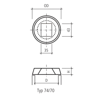 Schachtrahmen Typ 74/70