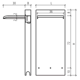 Einlaufstele aus Chromstahl