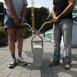 Tragzange mit Gummiklemmbacken